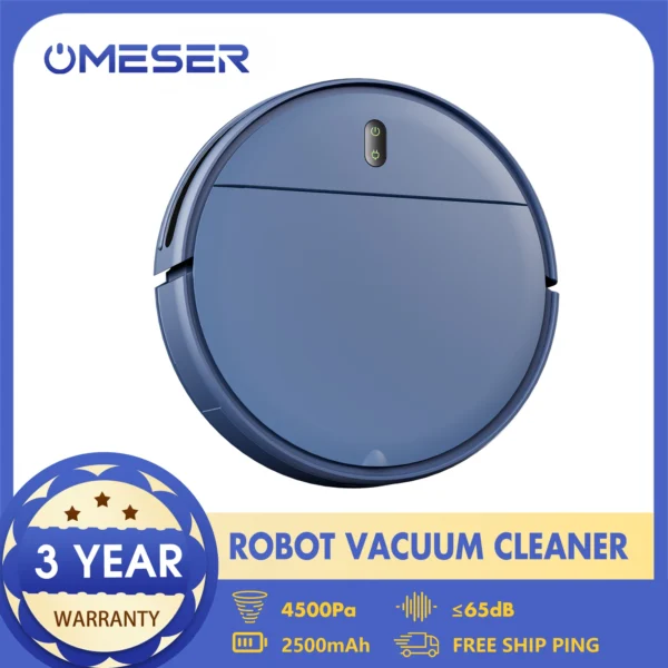OMESER Robot Vacuum Cleaner 15kPa Power Auto Charging App Control Water Tank Wet Mopping Robot Vacuum Cleaner Electric Sweeper