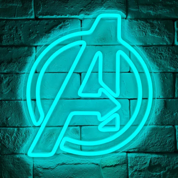 The Avengers Symbol Neon Led Sign Marvel Logo Neon Lights Room Decoration Bedroom Hero Theme Party Shop Bar Club USB Wall Lamp