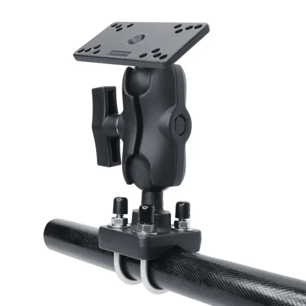 1.5" Ball Mount Fishfinder And U-bolt combination with double socket arm for Garmin/Humminbird/Lowrance for Ram Mounts