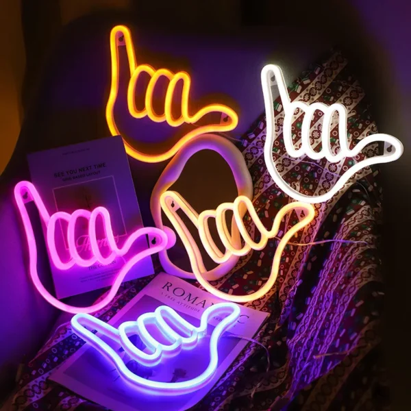 Fingers Alien Neon Lights Artistic LED Ornaments Lights USB/battery Powered Holiday Parties Bars Rooms Night Sign Light 305