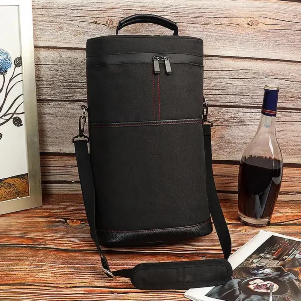 Camping Wine Cooler Bags Insulated Tote Carrier For Wine Bottle Protection Portable Wine Travel Carrier Protection Tote Bag