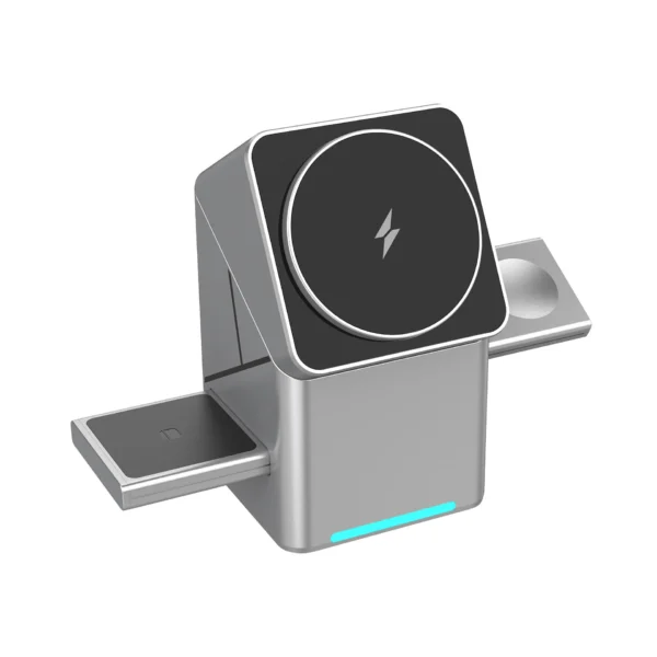 Robot Rubik's Cube Spin Magnetic Wireless Charger Magnetic 15W Fast Charging Charger Wireless 3in1 QC4.0 Mobile Charger Factory